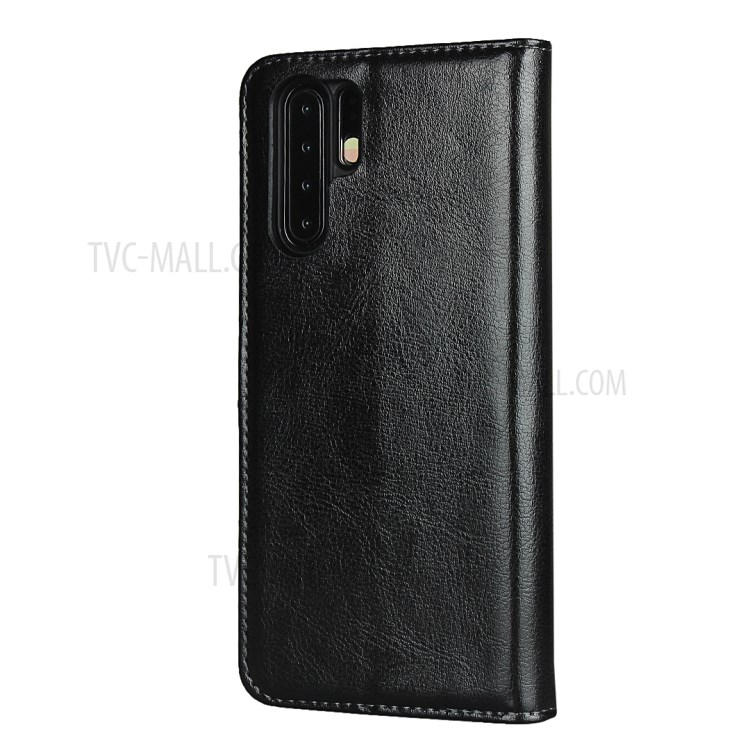 Crazy Horse Texture Genuine Leather Case for Huawei P30 Pro - Black-3