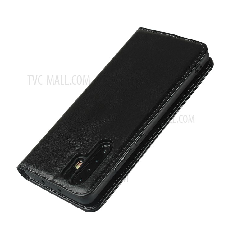 Crazy Horse Texture Genuine Leather Case for Huawei P30 Pro - Black-6