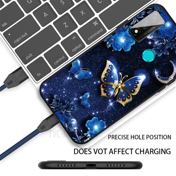 Matte Pattern Printing TPU Back Shell for Huawei P smart 2020 - Butterflies-2