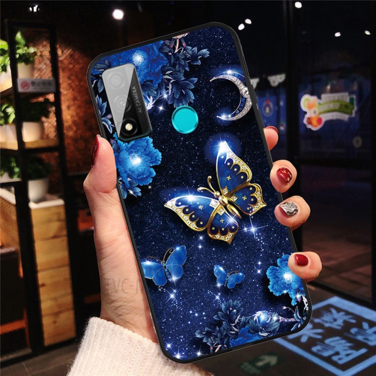 Matte Pattern Printing TPU Back Shell for Huawei P smart 2020 - Butterflies-4