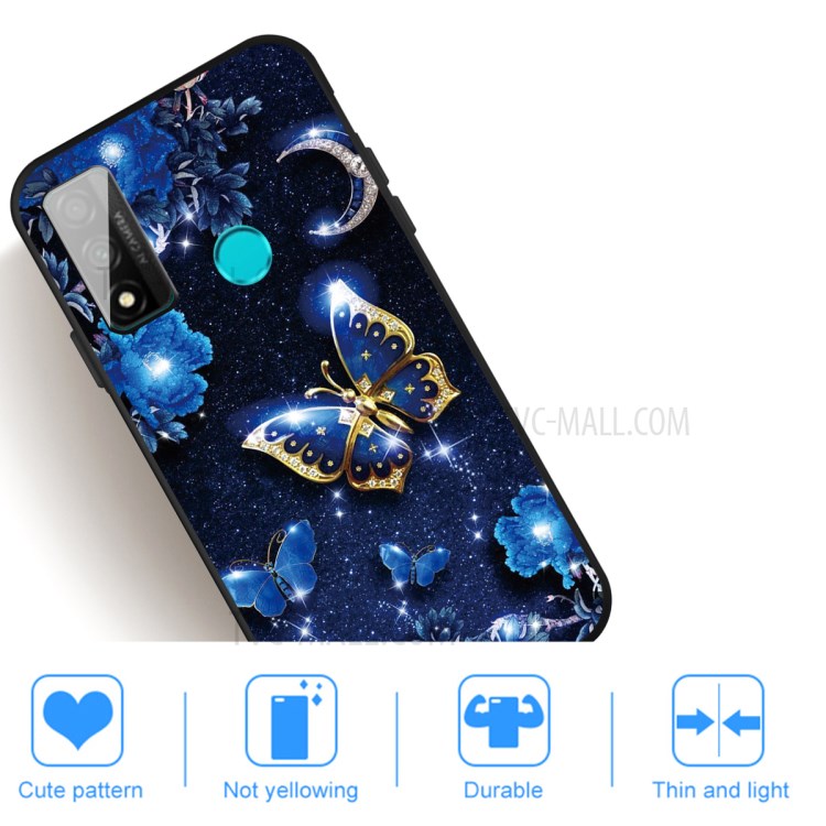 Matte Pattern Printing TPU Back Shell for Huawei P smart 2020 - Butterflies-5