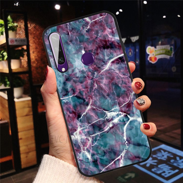 Pattern Printing Matte TPU Case Accessory for Huawei Y6p - Marble Pattern-4