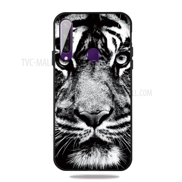 Pattern Printing Matte TPU Case Accessory for Huawei Y6p - Tiger-1