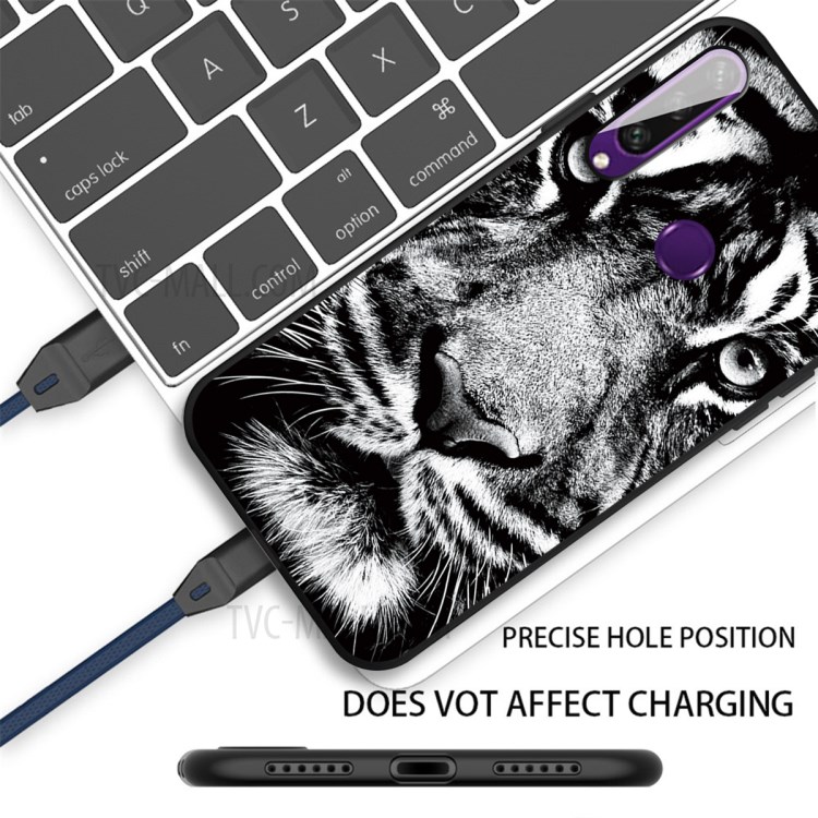 Pattern Printing Matte TPU Case Accessory for Huawei Y6p - Tiger-2