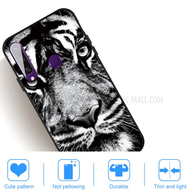 Pattern Printing Matte TPU Case Accessory for Huawei Y6p - Tiger-5