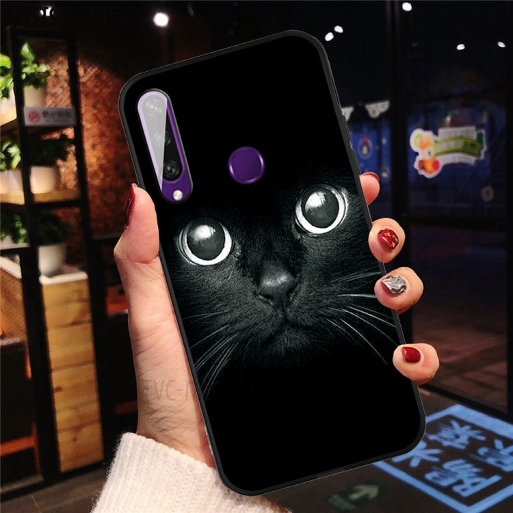 Pattern Printing Matte TPU Case Accessory for Huawei Y6p - Cat-4