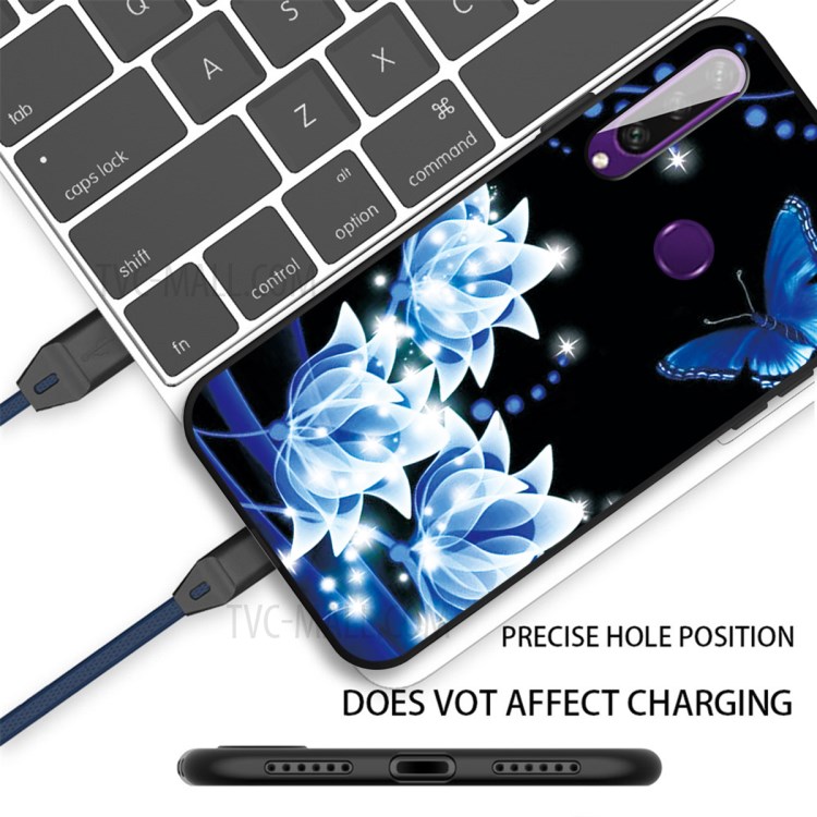 Pattern Printing Matte TPU Case Accessory for Huawei Y6p - Luminous Flower-2