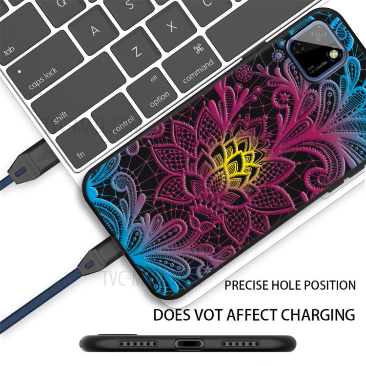 Matte Pattern Printing TPU Back Shell for Huawei Y5p - Beautiful Flower-2