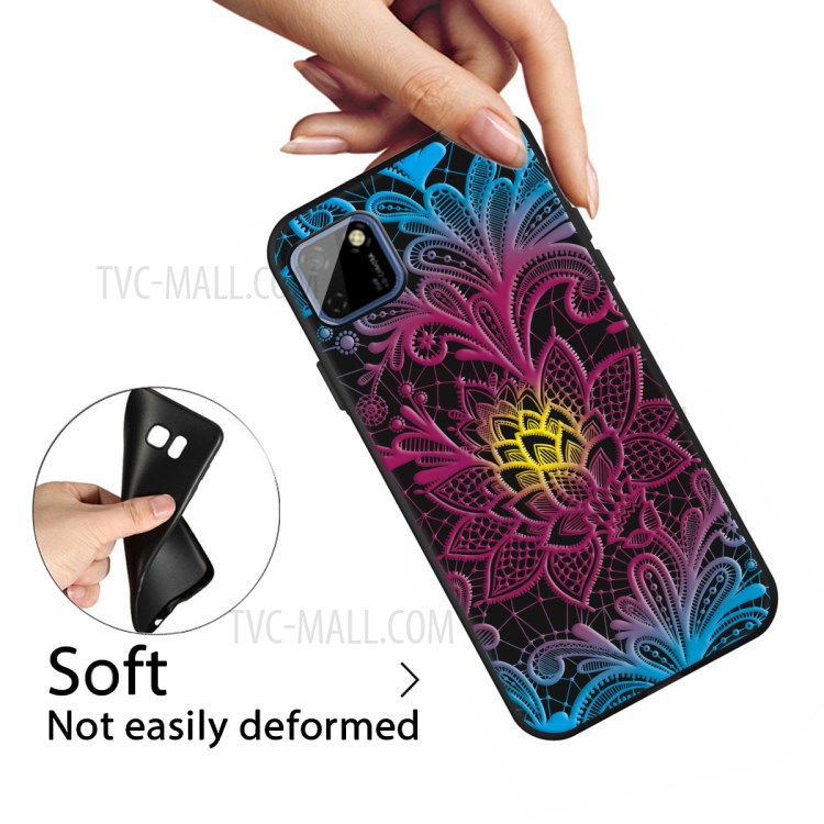 Matte Pattern Printing TPU Back Shell for Huawei Y5p - Beautiful Flower-3