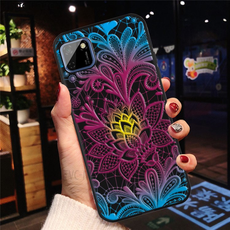 Matte Pattern Printing TPU Back Shell for Huawei Y5p - Beautiful Flower-4