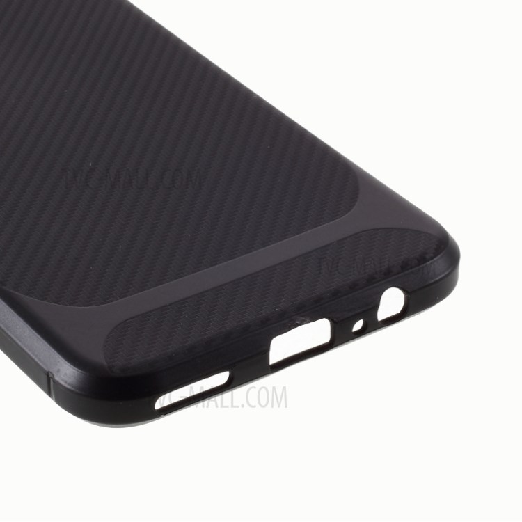 Carbon Fiber Skin TPU Protective Shell for Huawei P40 lite E/Y7p - Black-6