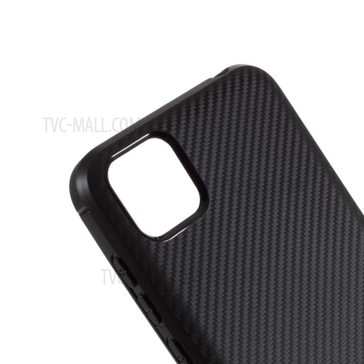 Carbon Fiber Surface TPU Case Shell for Huawei Y5p/Honor 9S - Black-4