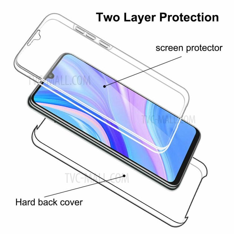 Hybrid PET + TPU + Acrylic Clear Full Coverage Case for Huawei Y8p-2