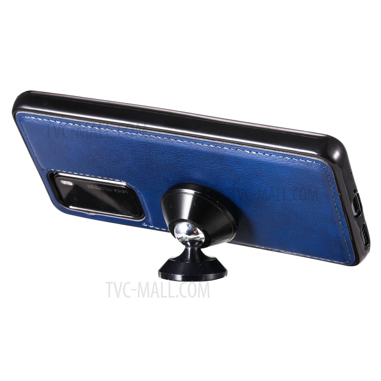 Solid Color Detachable 2-in-1 Leather Phone Cover Case for Huawei P40 - Blue-7
