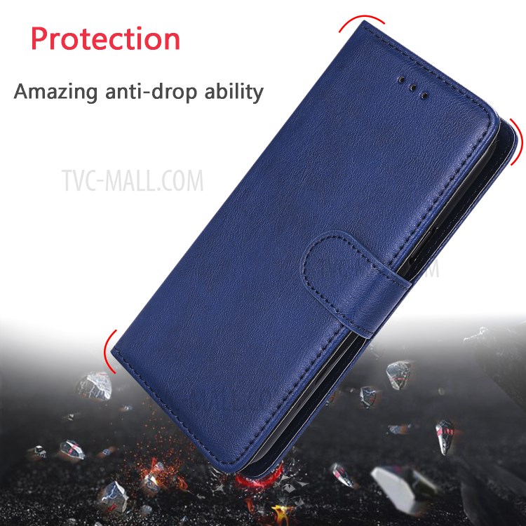 Solid Color Detachable 2-in-1 Leather Cover Case for Huawei P40 Pro - Blue-10