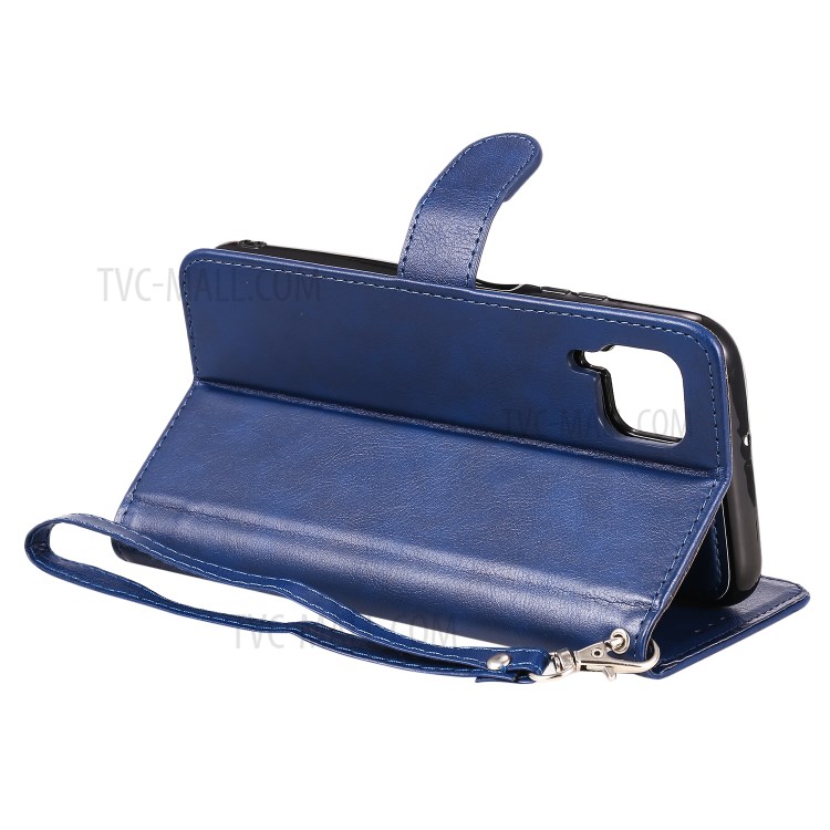 Solid Color Detachable 2-in-1 Leather Cover Case for Huawei P40 Pro - Blue-8