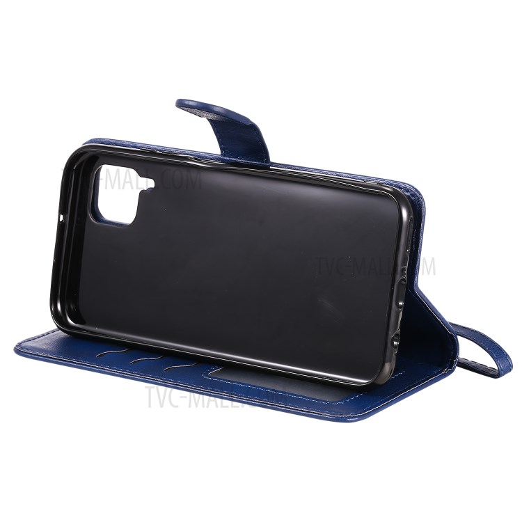 Solid Color Detachable 2-in-1 Leather Cover Case for Huawei P40 Pro - Blue-9