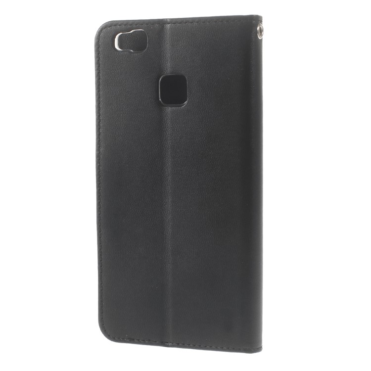 MERCURY GOOSPERY Bravo Diary Leather Wallet Case for Huawei P9 Lite - Black-2