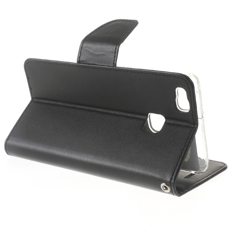 MERCURY GOOSPERY Bravo Diary Leather Wallet Case for Huawei P9 Lite - Black-3