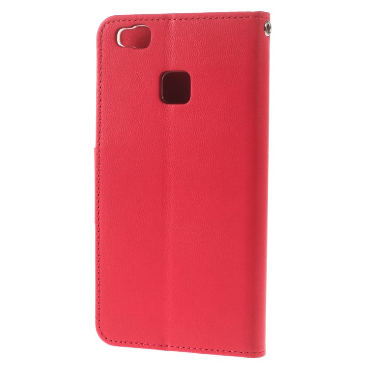 MERCURY GOOSPERY Bravo Diary Leather Wallet Cover for Huawei P9 Lite - Rose-2