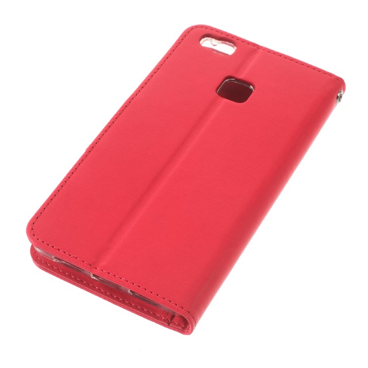 MERCURY GOOSPERY Bravo Diary Leather Wallet Cover for Huawei P9 Lite - Rose-4