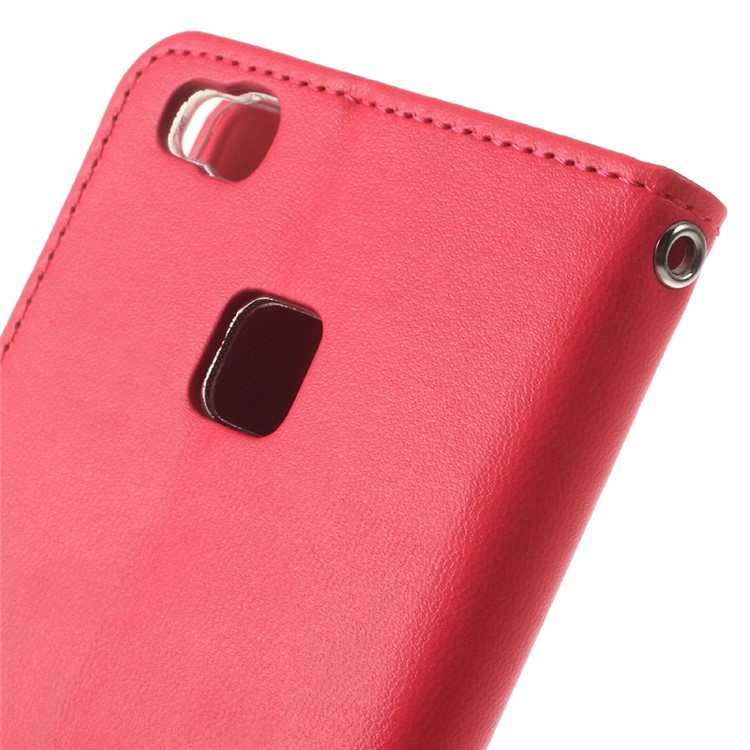 MERCURY GOOSPERY Bravo Diary Leather Wallet Cover for Huawei P9 Lite - Rose-5