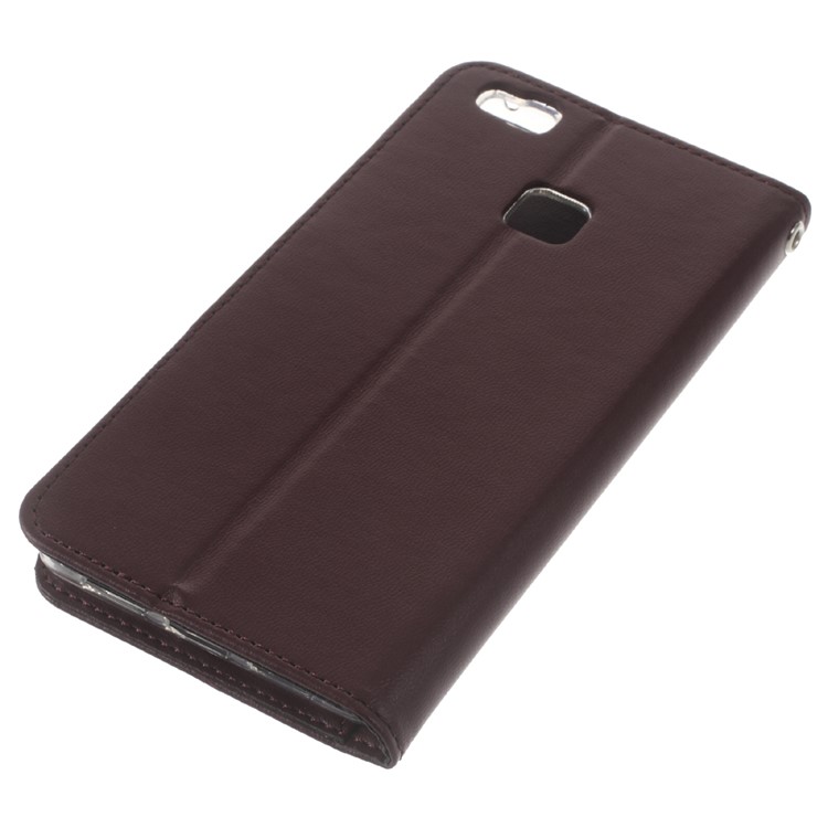 MERCURY GOOSPERY Bravo Diary Magnetic Leather Wallet Case for Huawei P9 Lite - Wine Red-4