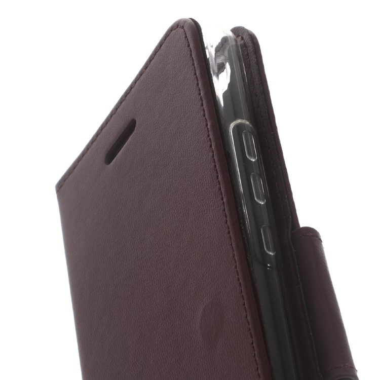 MERCURY GOOSPERY Bravo Diary Magnetic Leather Wallet Case for Huawei P9 Lite - Wine Red-5