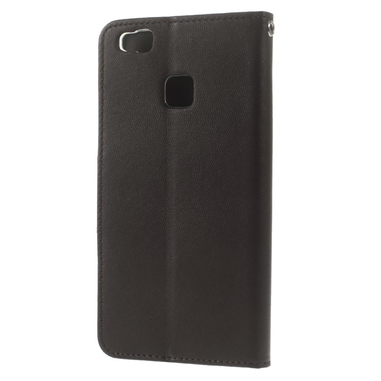 MERCURY GOOSPERY Bravo Diary Leather Wallet Case for Huawei P9 Lite - Coffee-2