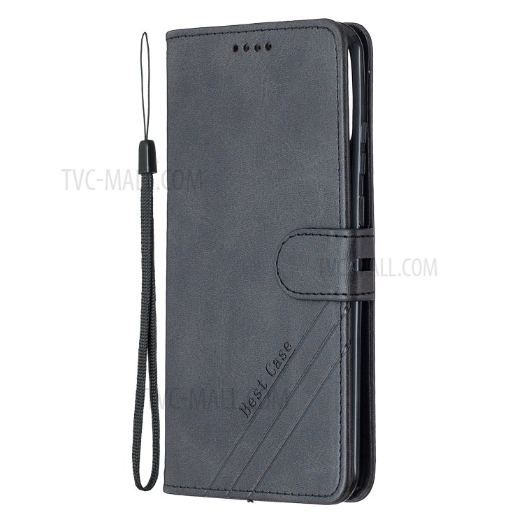 Wallet Stand PU Leather Mobile Phone Case Protective Cover for Huawei P smart 2020 - Black-2