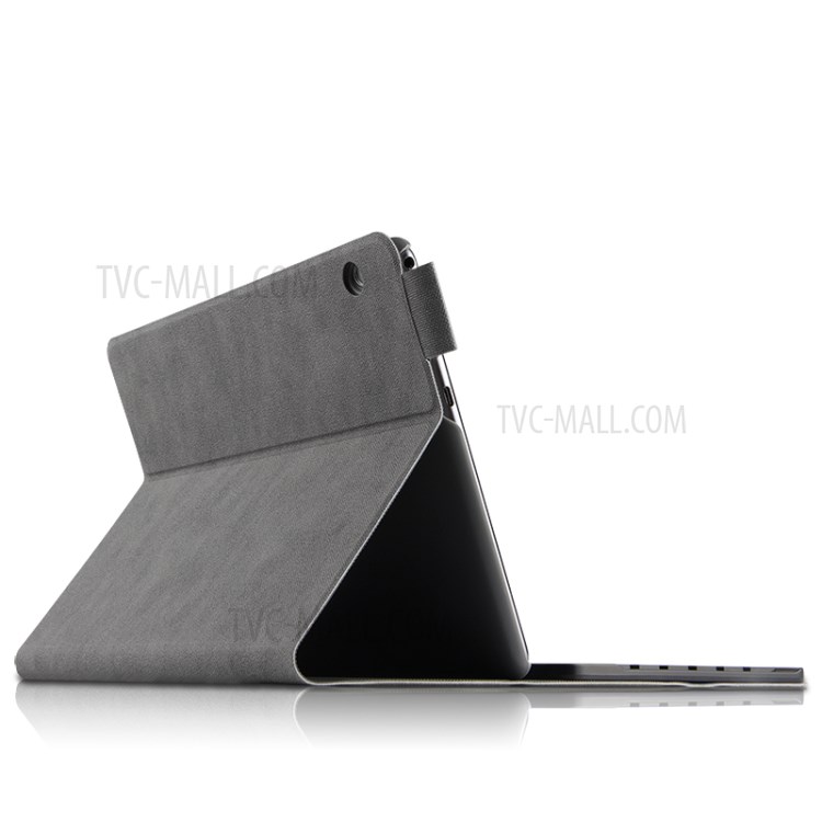 Bluetooth Keyboard Leather Stand Case Shell for Huawei Honor Pad 5 10.1-inch - Grey / Black-10