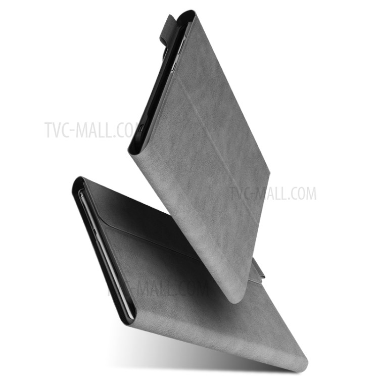 Bluetooth Keyboard Leather Stand Case Shell for Huawei Honor Pad 5 10.1-inch - Grey / Black-8