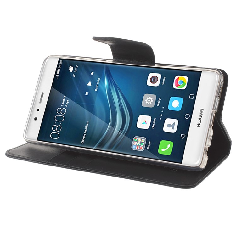 MERCURY GOOSPERY Bravo Diary Leather Wallet Case for Huawei P9 - Black-3
