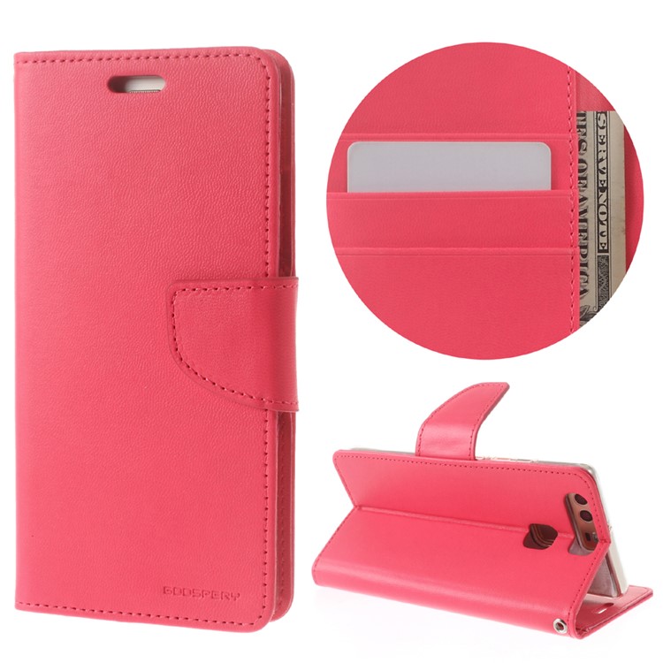 MERCURY GOOSPERY Bravo Diary Stand Leather Case for Huawei P9 - Rose-1
