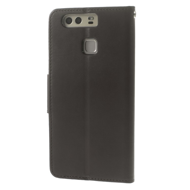 MERCURY GOOSPERY Bravo Leather Stand Card Slot Cover for Huawei P9 - Coffee-2