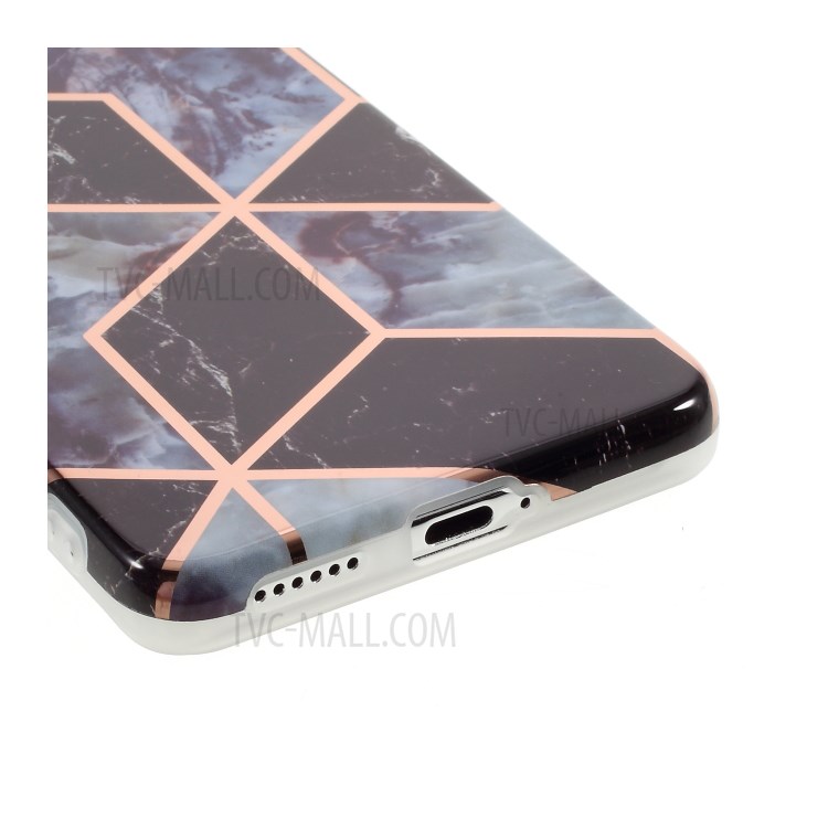 Electroplated Splicing Marble Pattern IMD TPU Cover for Huawei P40 Pro - Black-6