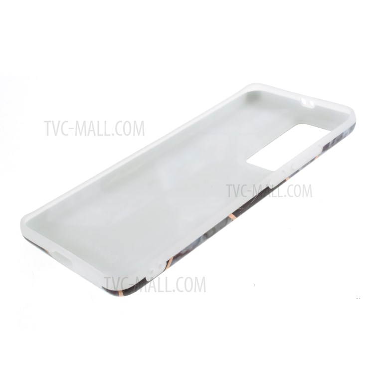 Electroplated Splicing Marble Pattern IMD TPU Cover for Huawei P40 Pro - Black-8
