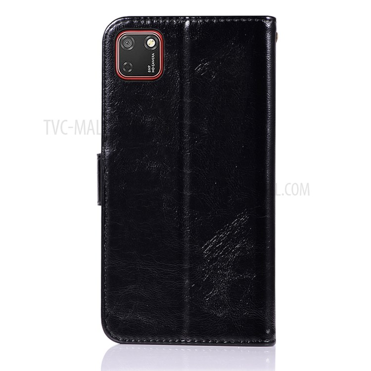 Premium Vintage Wallet Leather Stand Case for Huawei Y5p/Honor 9S - Black-7