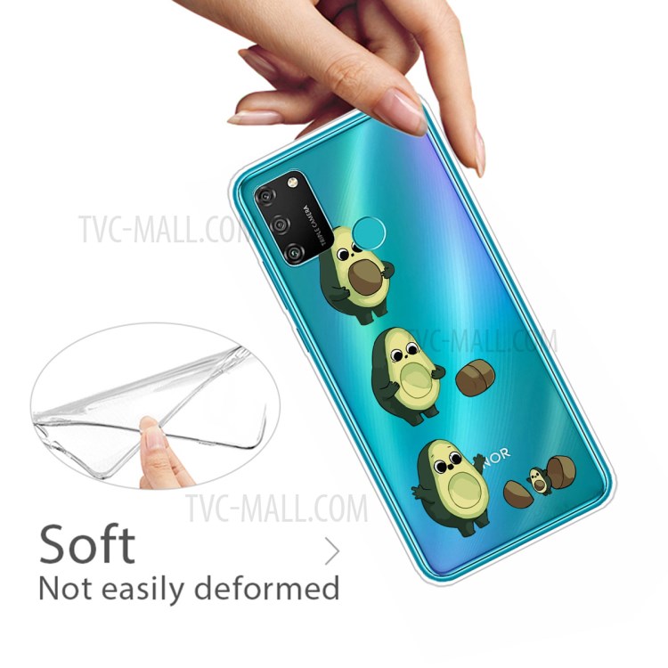 Pattern Printing TPU Back Case for Honor 9A - Avocado-5