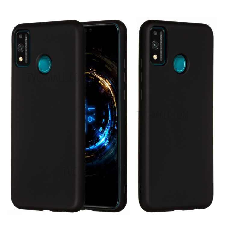 Liquid Silicone Cover Phone Protective Case for Honor 9X Lite - Black-2