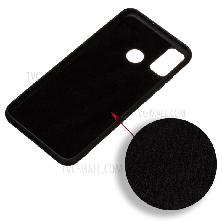 Liquid Silicone Cover Phone Protective Case for Honor 9X Lite - Black-3