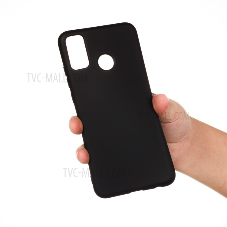 Liquid Silicone Cover Phone Protective Case for Honor 9X Lite - Black-4