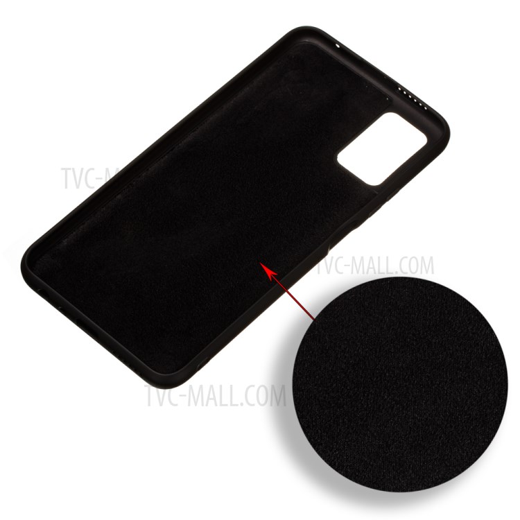 Liquid Silicone Soft Phone Cover with Strap for Honor X10 Max - Black-4