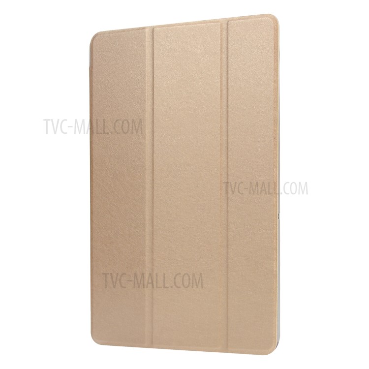 Silk Texture Tri-fold Stand Leather Case for Huawei Enjoy Tablet 2 10.1/Honor Pad T6 10.1-inch/Honor Pad X6/MatePad T10/MatePad T10s - Gold-2