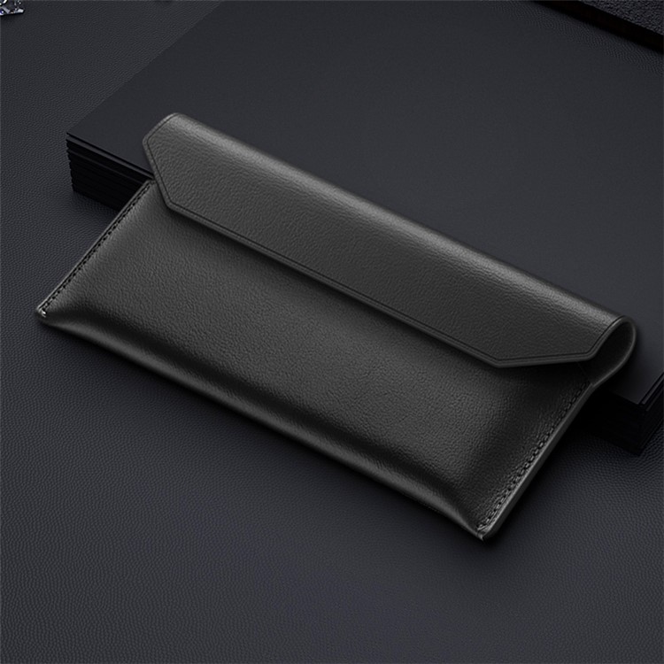 Envelope Style Genuine Leather Case with Magnet Closure for Huawei Mate Xs/X - Black-7