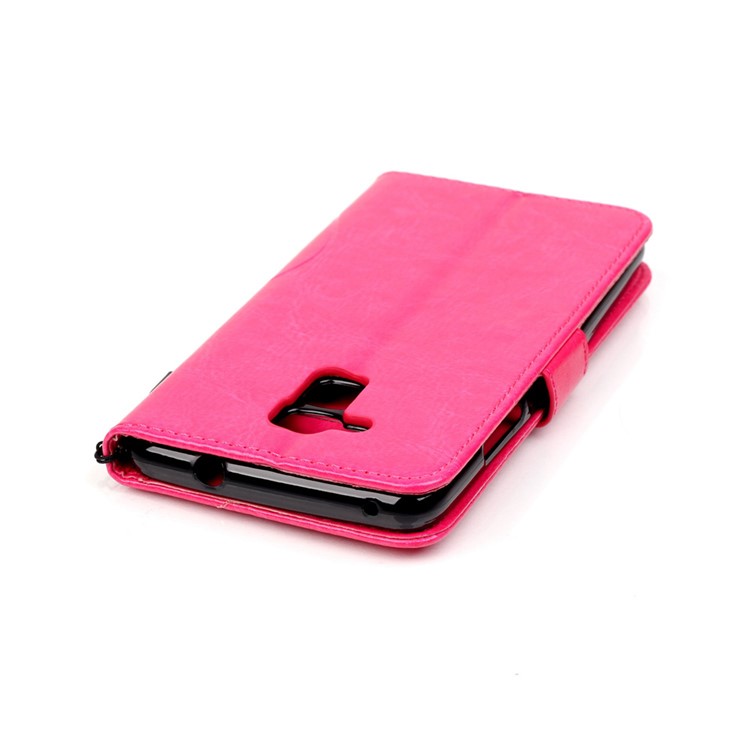 Floral Butterfly Magnetic Flip Leather Cover for Huawei Honor 5c / GT3 - Rose-6