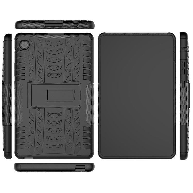 Anti-slip PC + TPU Hybrid Case with Kickstand for Huawei MatePad T8 - Black-2