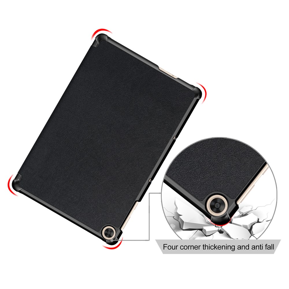 Leather Tri-fold Stylish Tablet Case for Huawei Matepad T10S /T10 / Honor Pad 6 - Black-6
