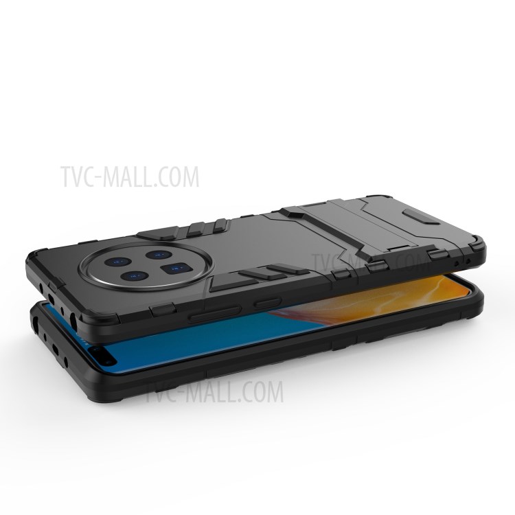 Plastic + TPU Stylish Mobile Phone Case with Kickstand for Huawei Mate 40 - Black-5