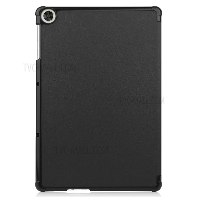 Litch Skin PU Leather Tri-fold Stand Tablet Cover for Huawei Enjoy Tablet 2 10.1/Honor Tablet 6 10.1 - Black-3